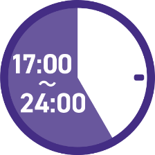 17:00～24:00のシフト図